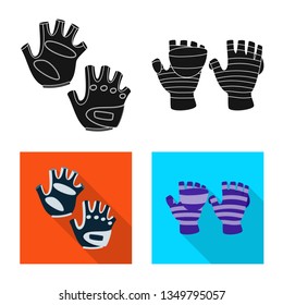 Vector illustration of silhouette and safety icon. Set of silhouette and comfort stock vector illustration.