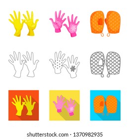 Vector illustration of silhouette and safety icon. Collection of silhouette and comfort stock symbol for web.