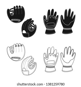 Vector illustration of silhouette and safety icon. Collection of silhouette and comfort stock vector illustration.