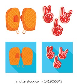Vector illustration of silhouette and safety icon. Set of silhouette and comfort stock vector illustration.