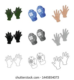 Vector illustration of silhouette and safety icon. Set of silhouette and comfort vector icon for stock.