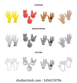 Vector illustration of silhouette and safety icon. Set of silhouette and comfort stock vector illustration.