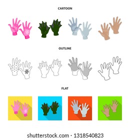 Vector illustration of silhouette and safety logo. Set of silhouette and comfort vector icon for stock.
