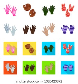 Vector illustration of silhouette and safety logo. Set of silhouette and comfort vector icon for stock.