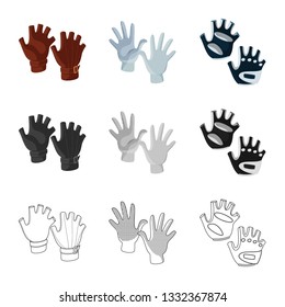 Vector illustration of silhouette and safety logo. Collection of silhouette and comfort stock vector illustration.
