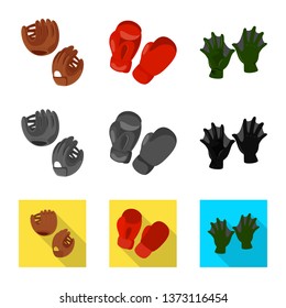 Vector illustration of silhouette and safety logo. Set of silhouette and comfort stock vector illustration.