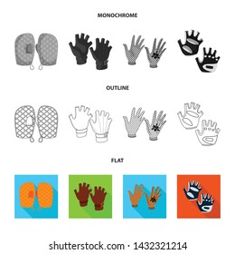 Vector illustration of silhouette and safety logo. Collection of silhouette and comfort vector icon for stock.