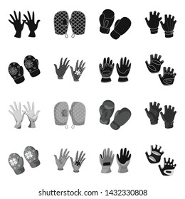 Vector illustration of silhouette and safety logo. Collection of silhouette and comfort vector icon for stock.