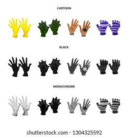 Vector illustration of silhouette and safety sign. Set of silhouette and comfort vector icon for stock.