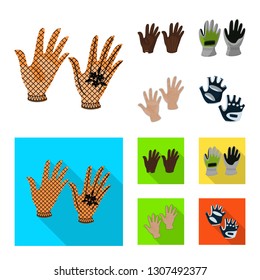 Vector illustration of silhouette and safety sign. Collection of silhouette and comfort stock vector illustration.