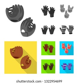 Vector illustration of silhouette and safety sign. Set of silhouette and comfort vector icon for stock.