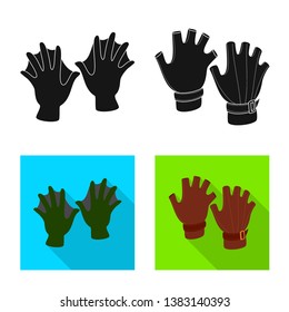 Vector illustration of silhouette and safety sign. Set of silhouette and comfort stock symbol for web.