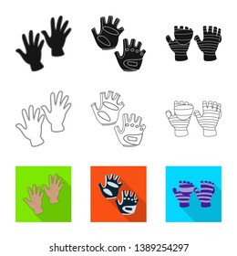 Vector illustration of silhouette and safety sign. Collection of silhouette and comfort vector icon for stock.
