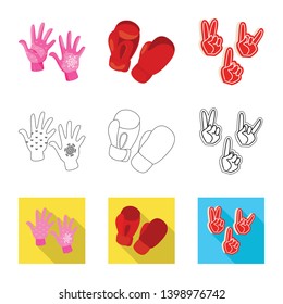Vector illustration of silhouette and safety sign. Collection of silhouette and comfort stock symbol for web.