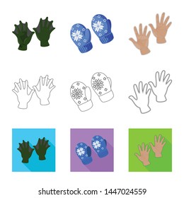 Vector illustration of silhouette and safety sign. Set of silhouette and comfort vector icon for stock.