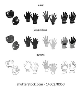Vector illustration of silhouette and safety sign. Set of silhouette and comfort stock symbol for web.