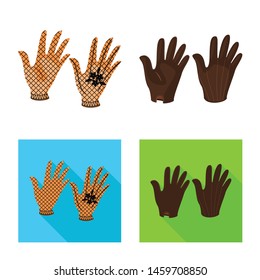 Vector illustration of silhouette and safety sign. Collection of silhouette and comfort stock symbol for web.