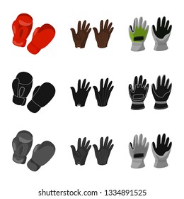 Vector illustration of silhouette and safety symbol. Set of silhouette and comfort stock vector illustration.