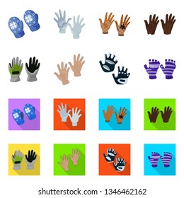 Vector illustration of silhouette and safety symbol. Collection of silhouette and comfort stock symbol for web.