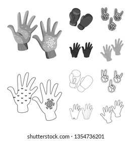 Vector illustration of silhouette and safety symbol. Collection of silhouette and comfort stock vector illustration.