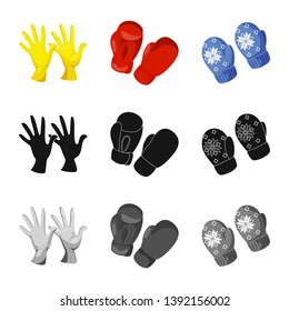 Vector illustration of silhouette and safety symbol. Collection of silhouette and comfort stock symbol for web.