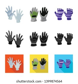 Vector illustration of silhouette and safety symbol. Set of silhouette and comfort stock symbol for web.