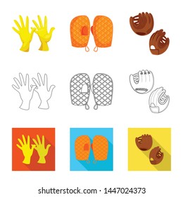 Vector illustration of silhouette and safety symbol. Set of silhouette and comfort stock vector illustration.