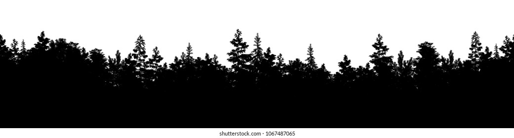Wallpaper: Tree Landscape Clipart Black And White