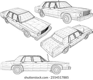 vector illustration silhouette sketch design classic old car combi vintage ethnic europe