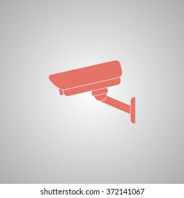 vector illustration silhouette of surveillance cameras. EPS