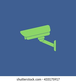 vector illustration silhouette of surveillance cameras. EPS