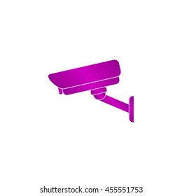 vector illustration silhouette of surveillance cameras. EPS