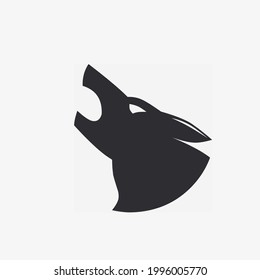 Vector illustration silhouette of a wolf