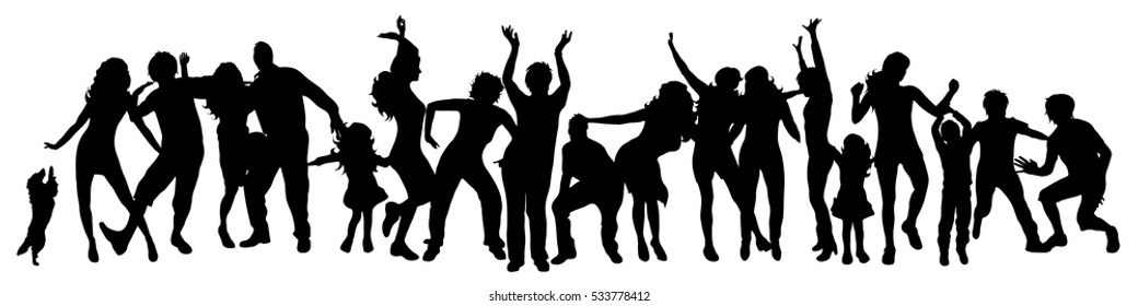 444,285 Celebration party silhouette Images, Stock Photos & Vectors ...