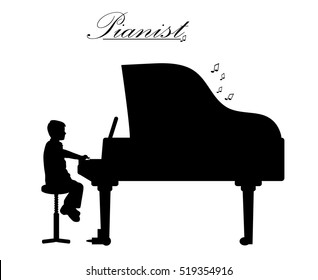 Piano Silhouette の画像 写真素材 ベクター画像 Shutterstock