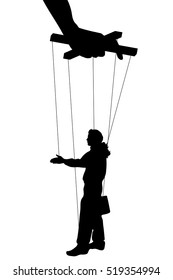 Vector illustration silhouettes man of symbol manipulation