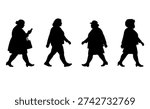 vector illustration. Silhouettes of overweight people. Big set of married couples.	
