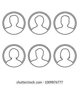 vector illustration silhouettes of people on white background