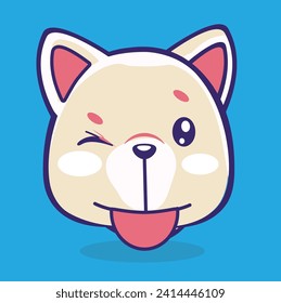 Vector illustration of Silly Kishu Inu

