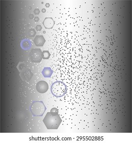 Vector illustration of Silver background with sparkles.