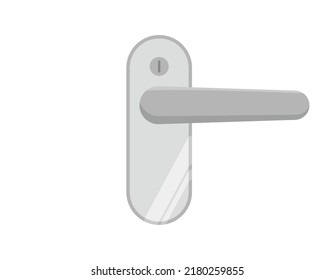 Vector Illustration Of A Silver Doorknob.