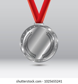 Vector Illustration : Silver Medal Vector