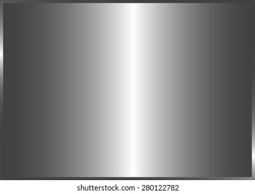 Vector illustration of silver metal stainless plate