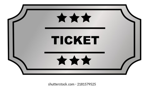  La ilustración vectorial del billete minimalista plateado se puede usar para el diseño web como banner, para volante, tarjeta, folleto impreso.  