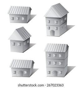 Vector illustration of silver property on board game