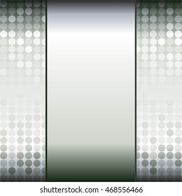 Vector illustration of Silver ribbon on a brilliant, shining background.