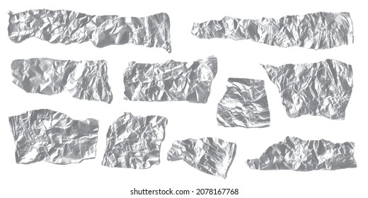 Vektorgrafik von silberner, zerbrochener Folienstruktur. Grafikhintergrund für Design.