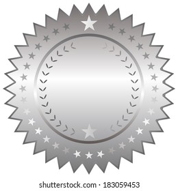 Vector illustration of Silver seal 