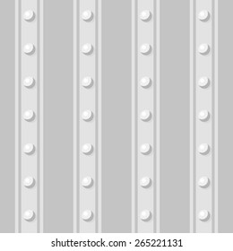 Vector illustration: silver seamless background with silver stripes and pearl embroidery