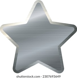 Ilustración vectorial de una estrella plateada brillante